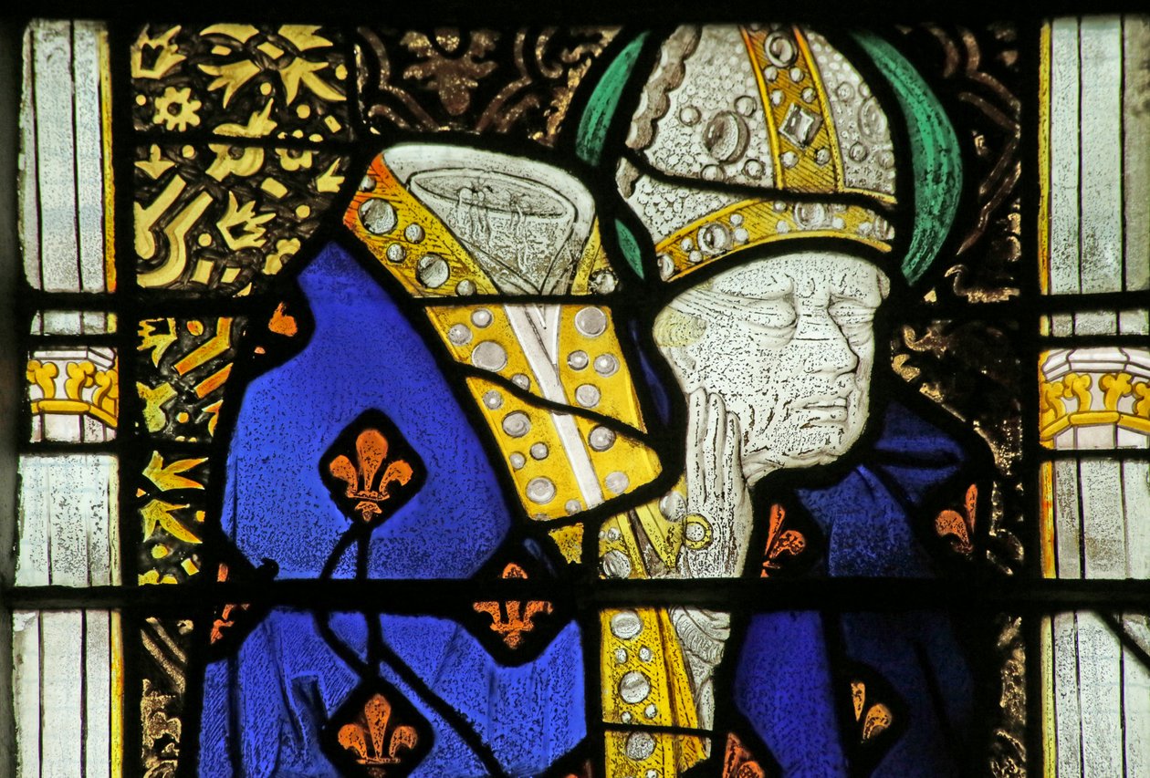 Vitrail représentant Saint Denis, c.1460 - French School