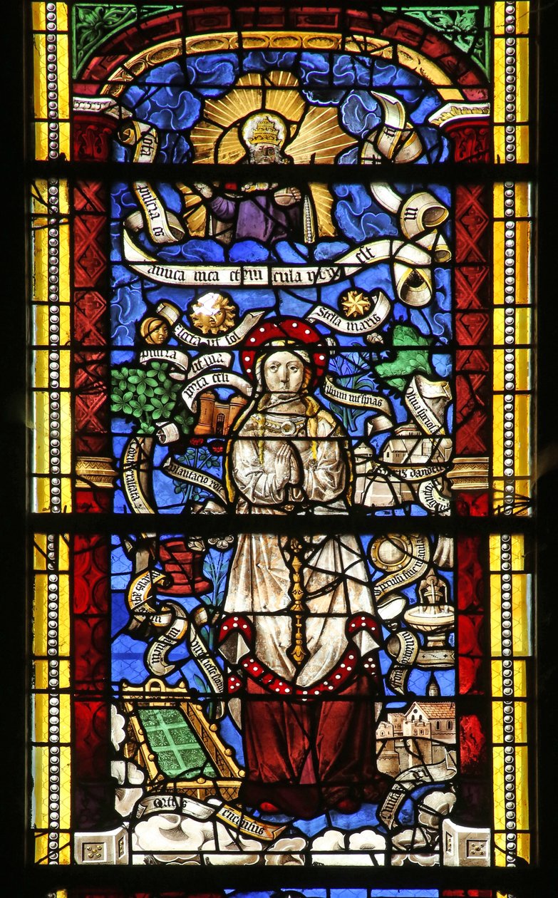 Fenêtre w0 représentant la Litanie de la Vierge Marie. (D