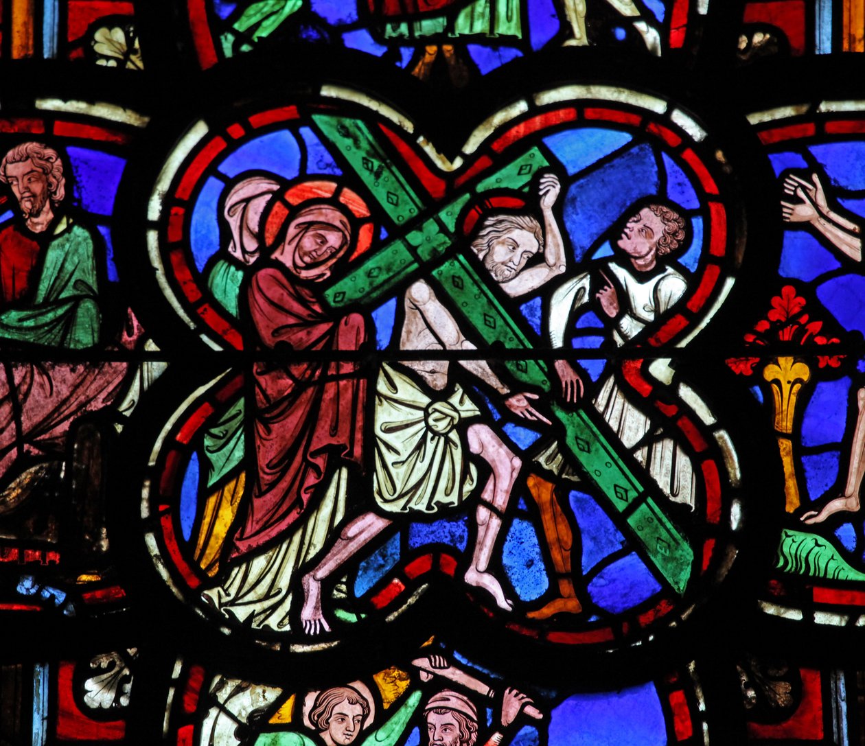 Fenêtre w0 représentant la Via Crucis - French School