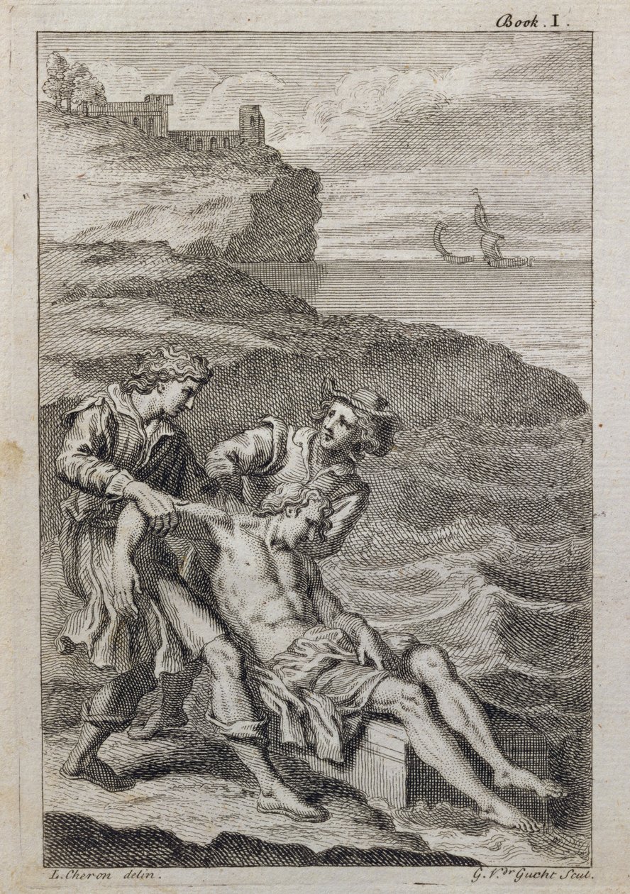 Fenêtre w100 représentant des scènes de la vie des saints (rosace - interne) - French School