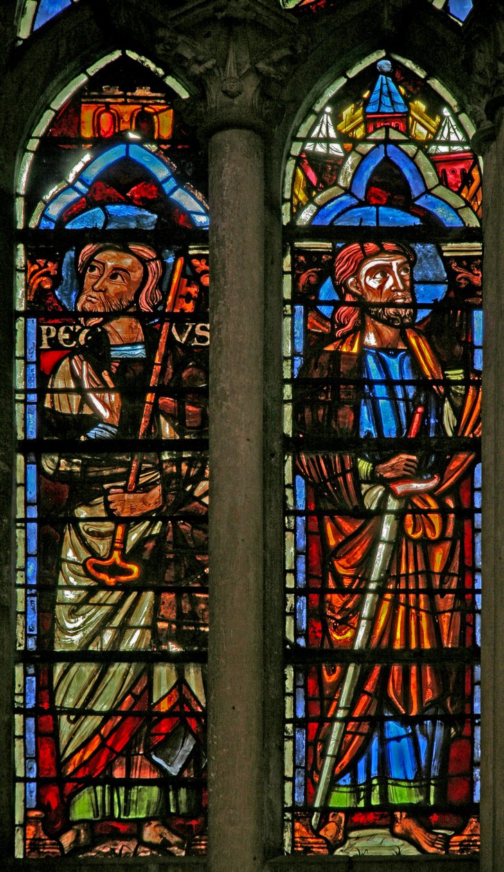 Fenêtre w106 représentant Saint Pierre et Saint Paul (XIXe siècle) - French School