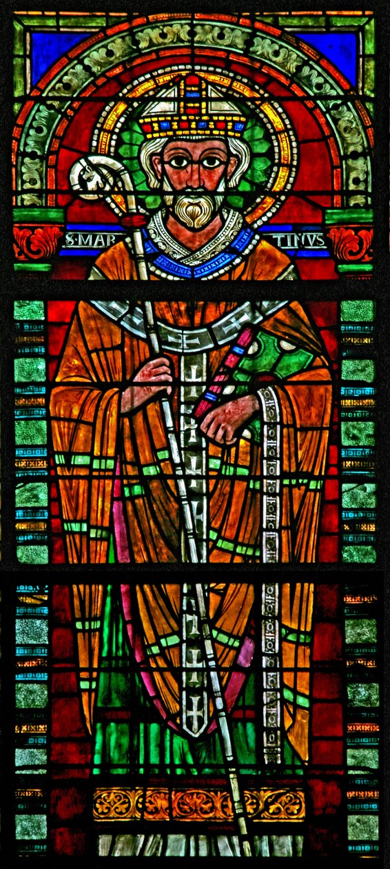 Fenêtre w109 représentant Saint Martin - French School