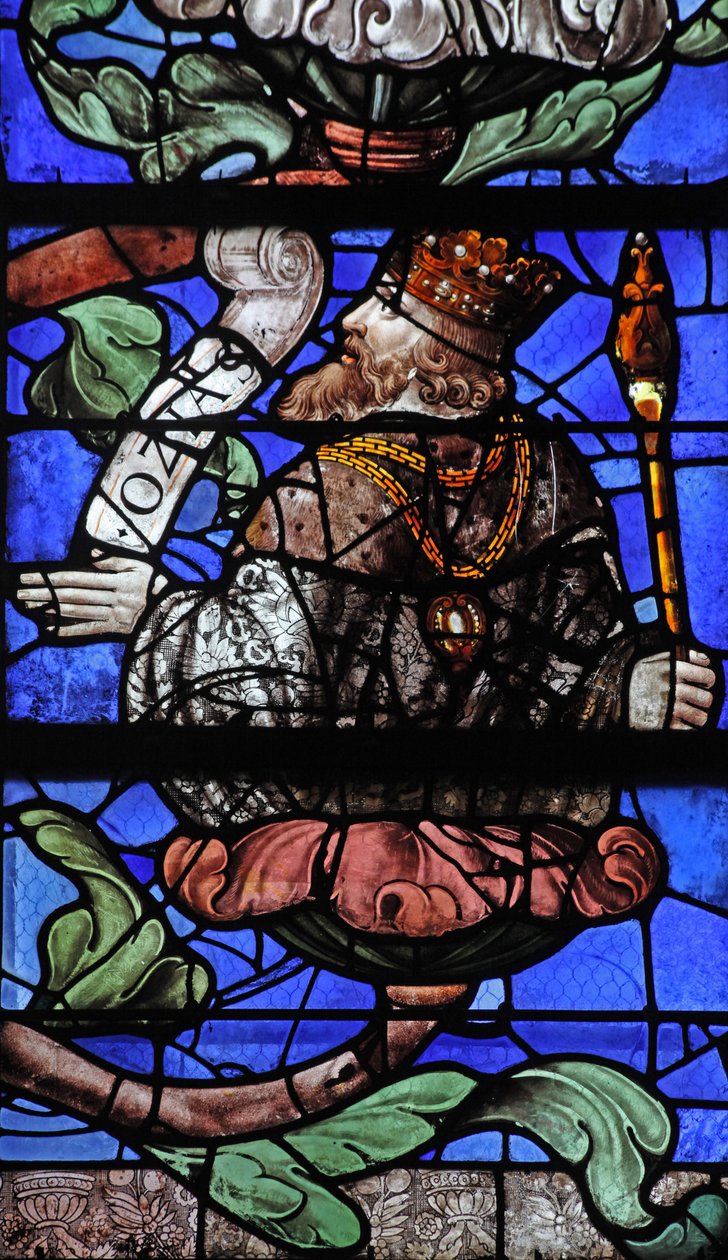 Fenêtre w10 représentant le roi Osias sur l