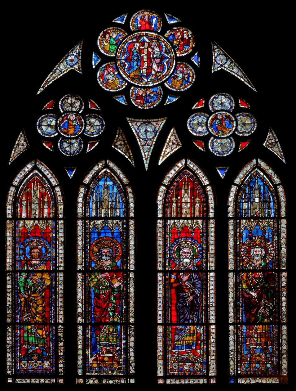 Fenêtre w11 représentant les Empereurs du Saint-Empire romain germanique - French School