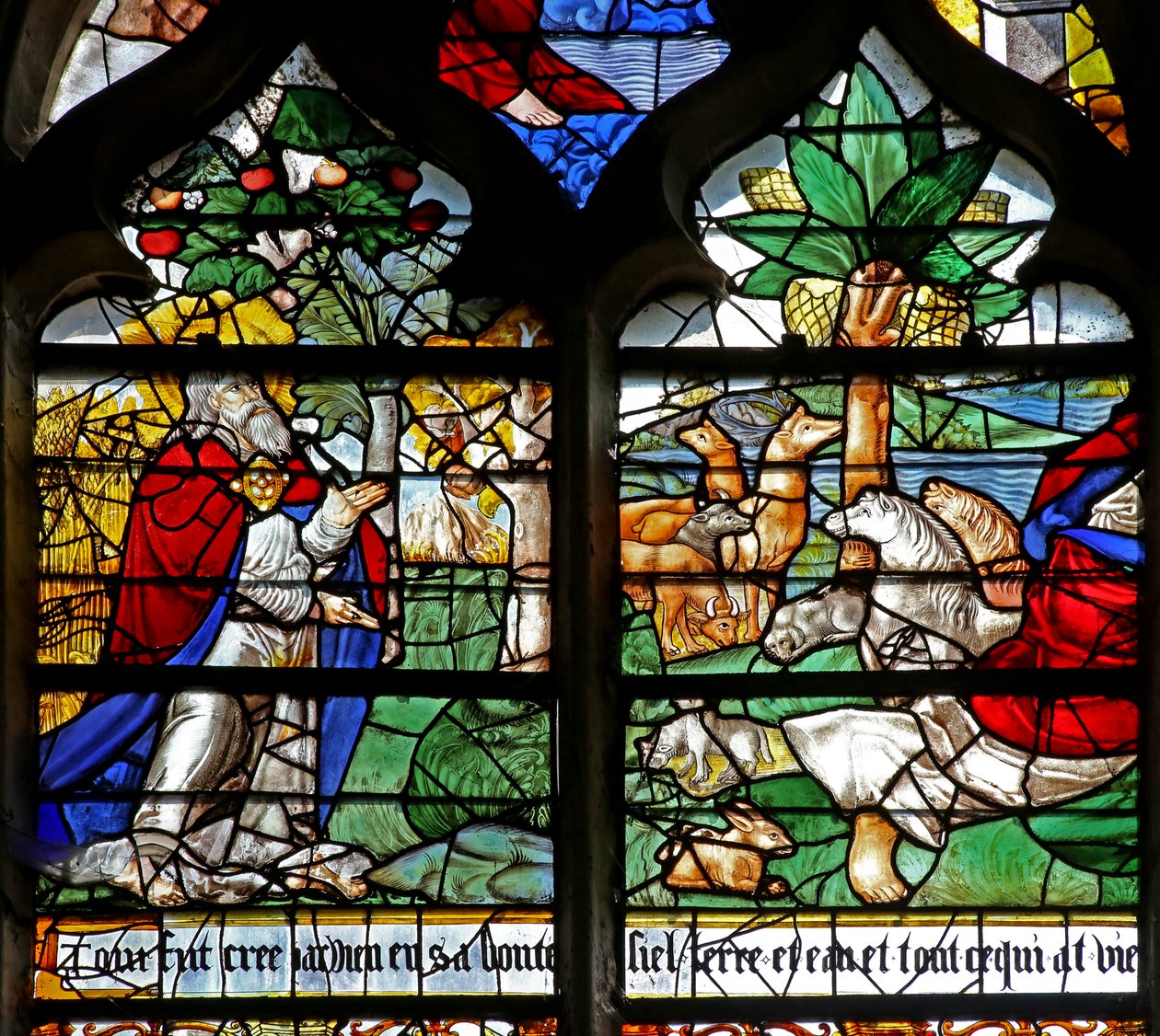 Fenêtre w120 représentant Dieu le Créateur - French School