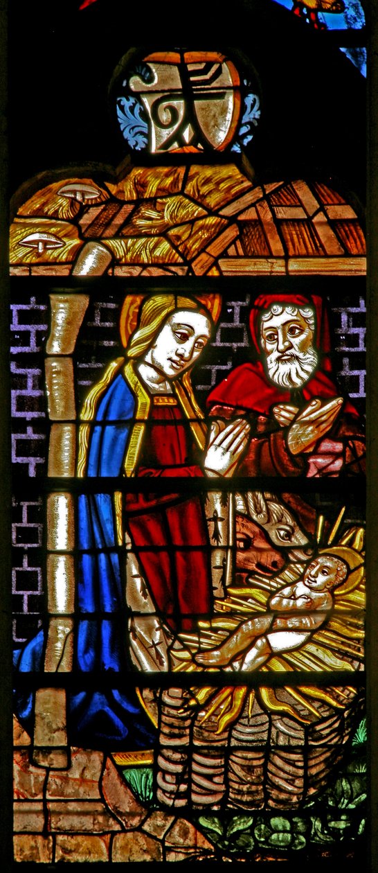 Fenêtre w132 représentant la Nativité - French School