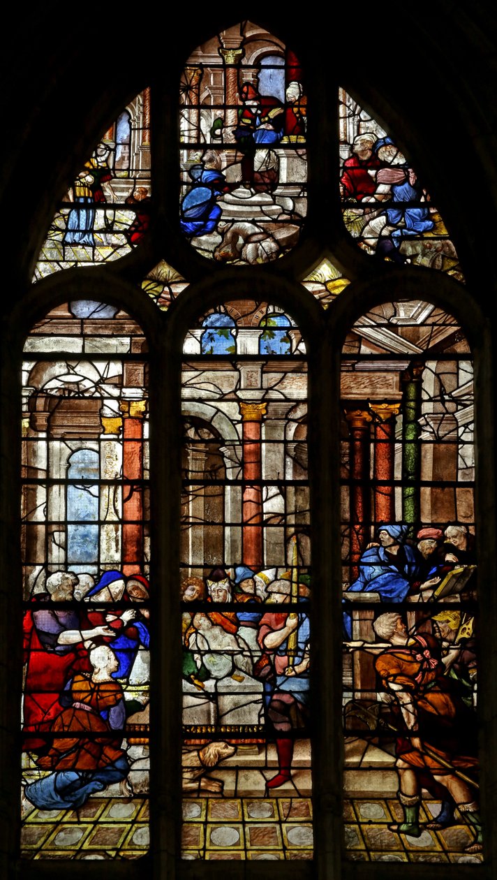 Fenêtre w17 représentant la Présentation au Temple - French School