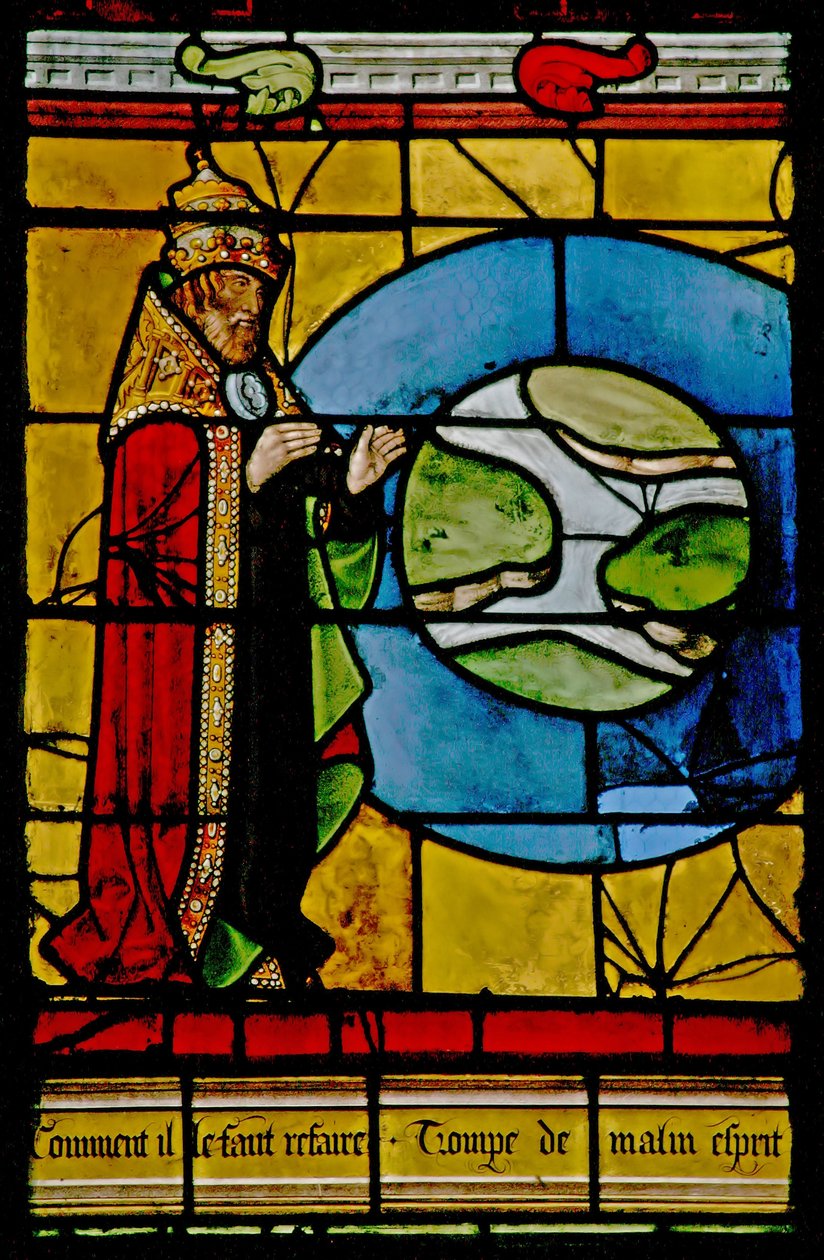 Dieu crée le ciel autour de la terre - French School