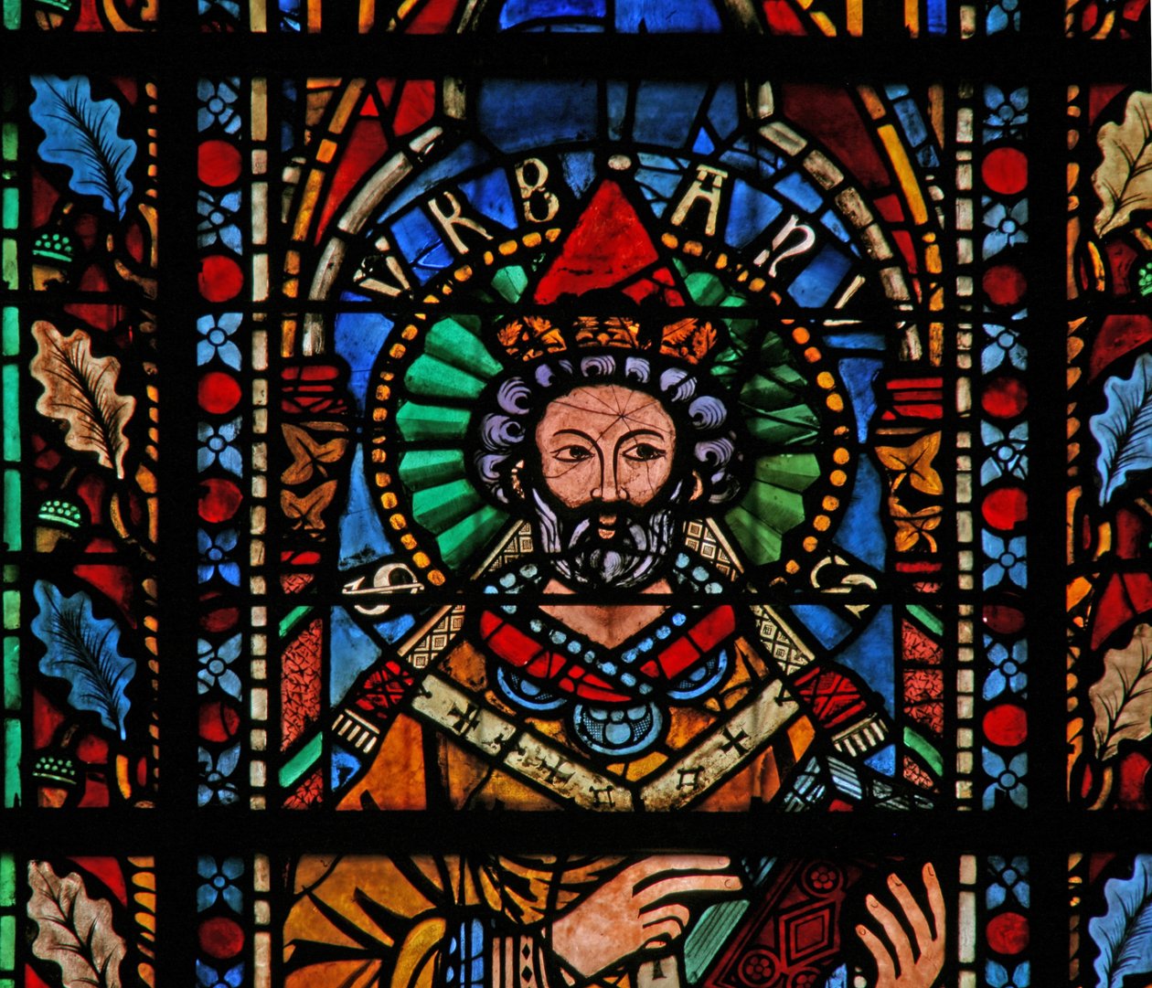 Fenêtre w201 représentant le Pape Urbain I - French School