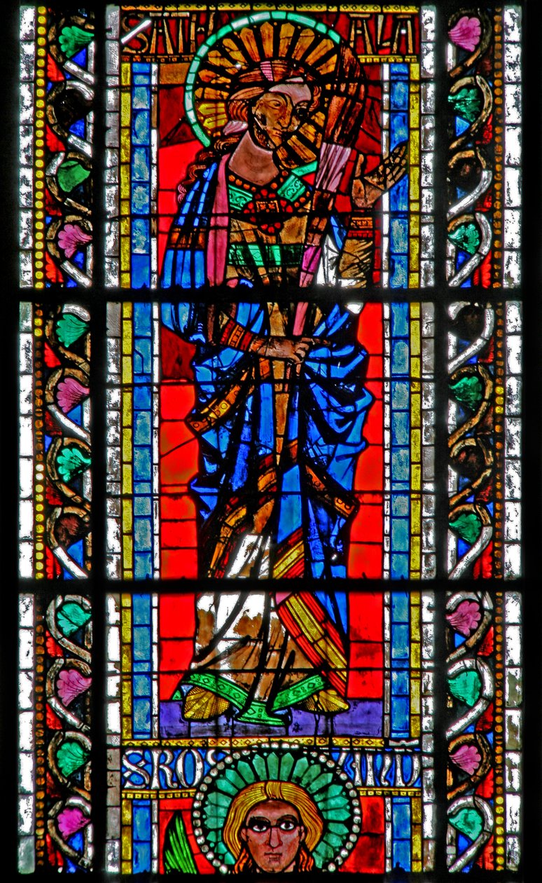 Fenêtre w202 représentant Sainte Attale - French School