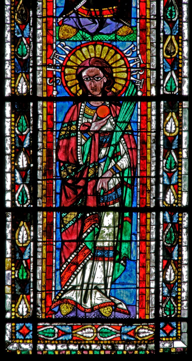 Fenêtre w202 représentant Sainte Barbe - French School