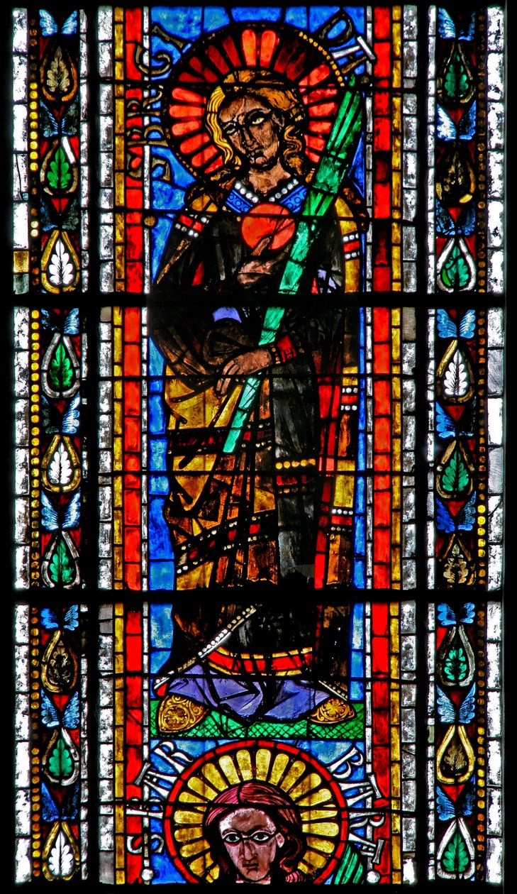 Fenêtre w202 représentant Sainte Brigitte - French School