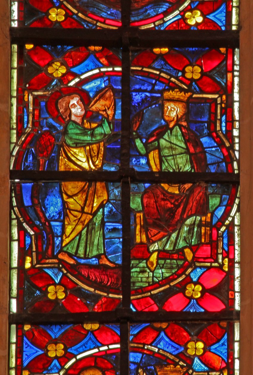 Légende de Saint Jean : le saint boit la coupe empoisonnée - French School