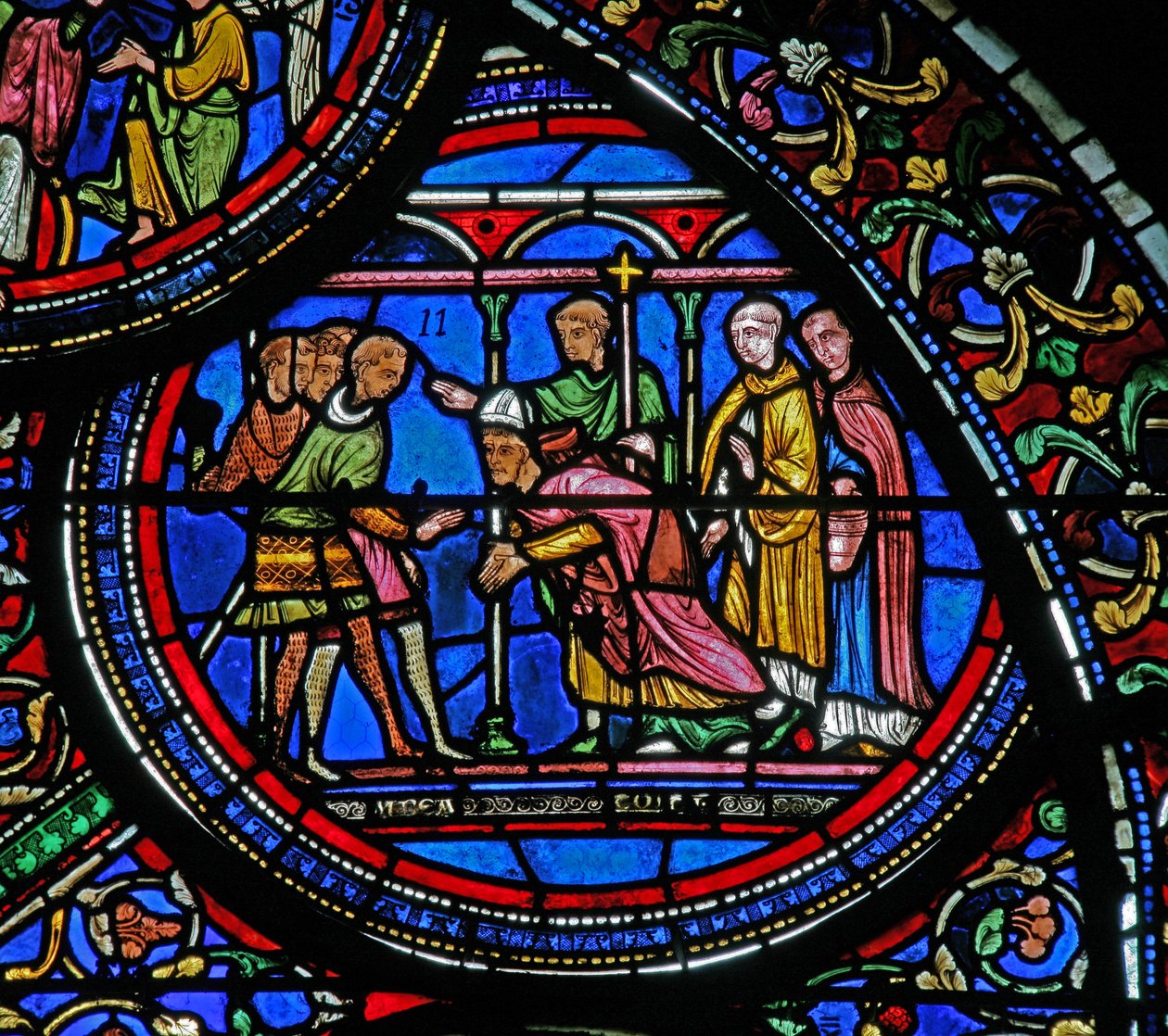 Fenêtre w23 représentant le meurtre de Saint Thomas Becket - French School