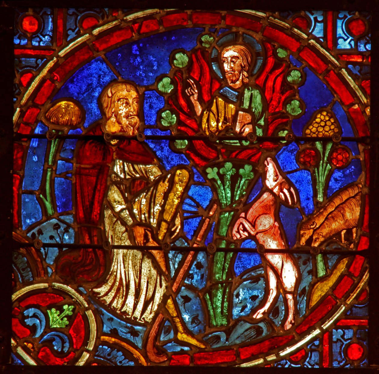 Fenêtre w2 représentant Moïse et le Buisson Ardent - French School