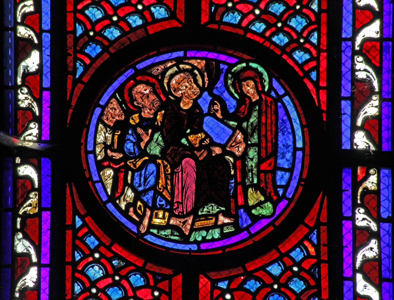 Scène de la vie de Sainte Marie-Madeleine - la sainte annonce la Résurrection aux disciples - French School