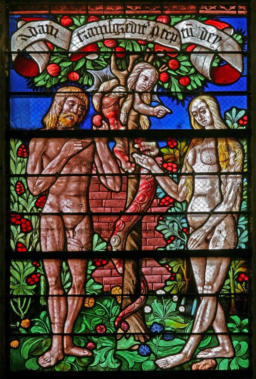 Fenêtre w40 représentant la Tentation d