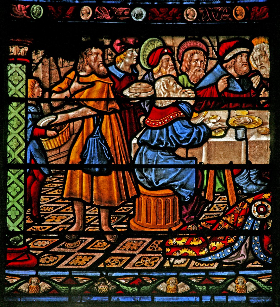 Fenêtre w6 représentant le repas chez Simon - French School
