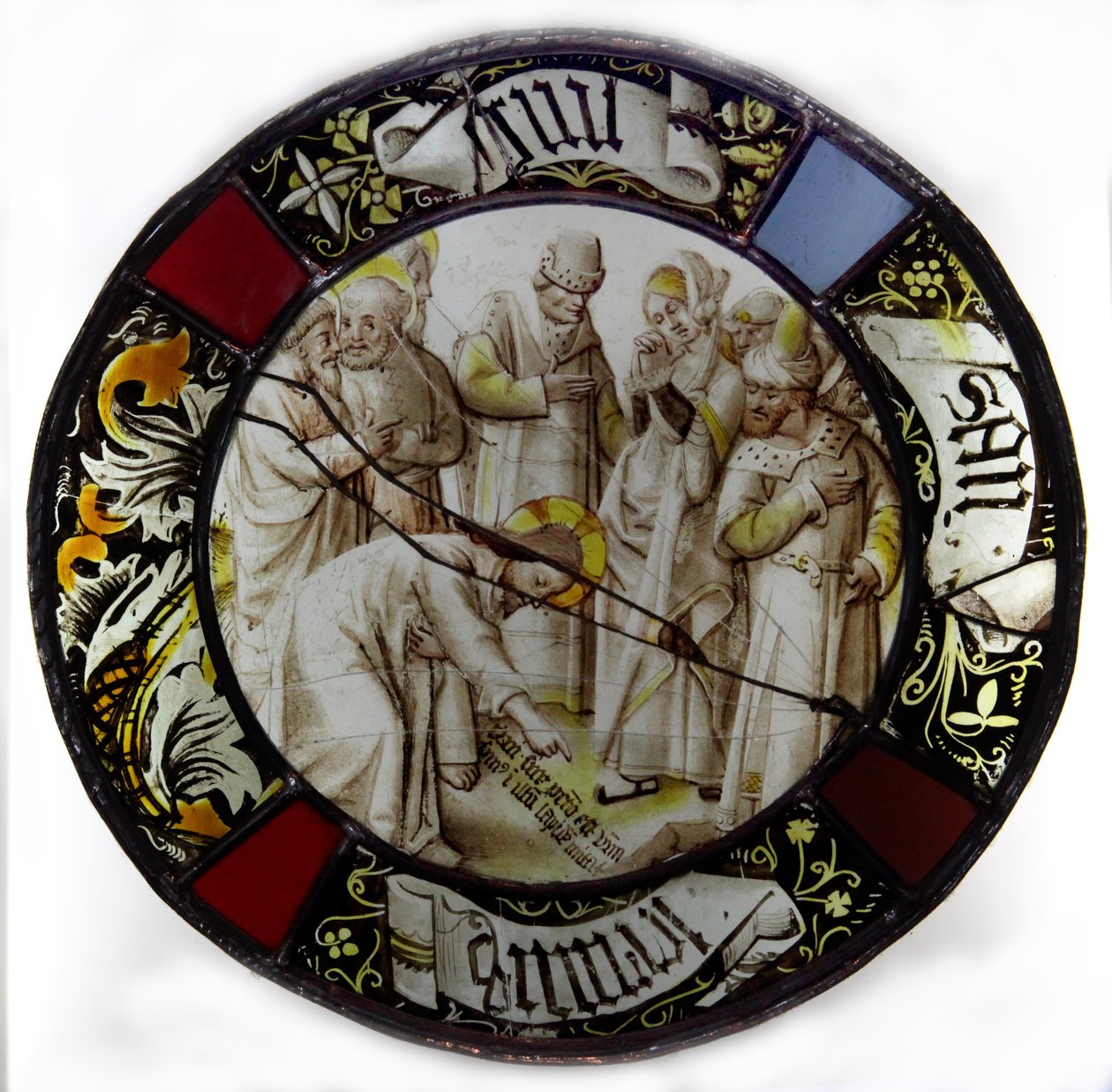 Fenêtre w79 représentant Christ et la femme adultère - French School