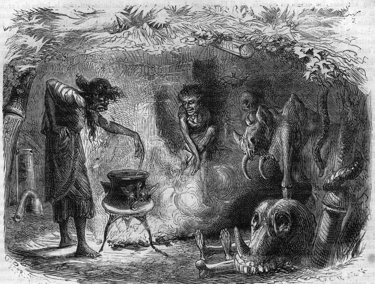 Pratique de la sorcellerie : sorcière autour d