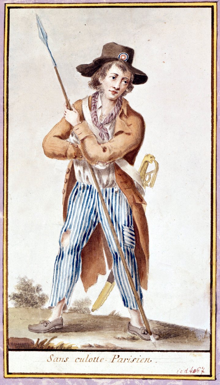 Sans culottes parisiennes. Aquarelle de l