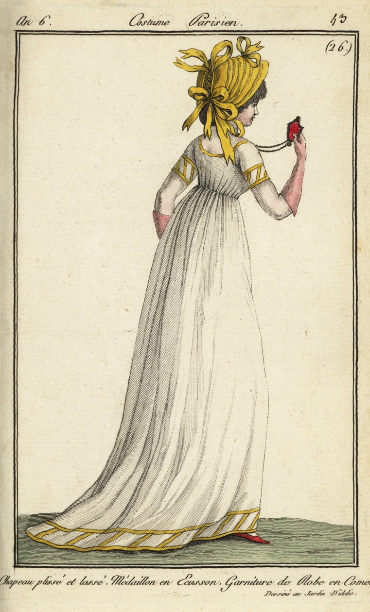 Femme habillée pour les jardins de plaisir du Jardin d