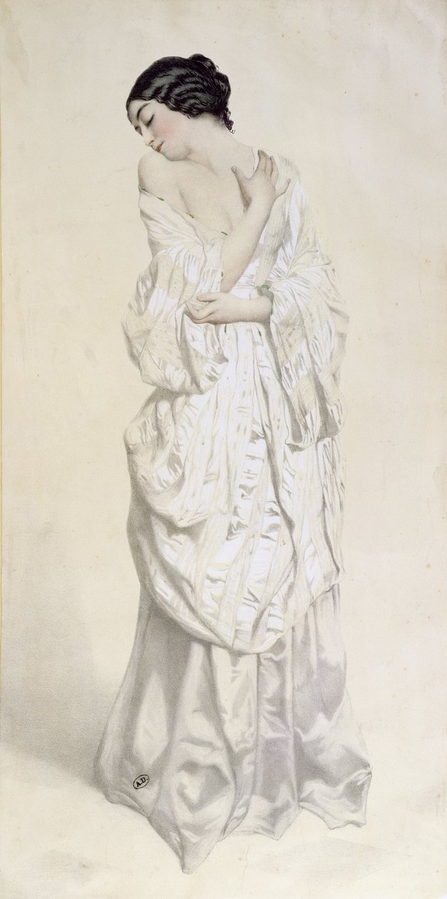 Femme en robe de chambre - French School