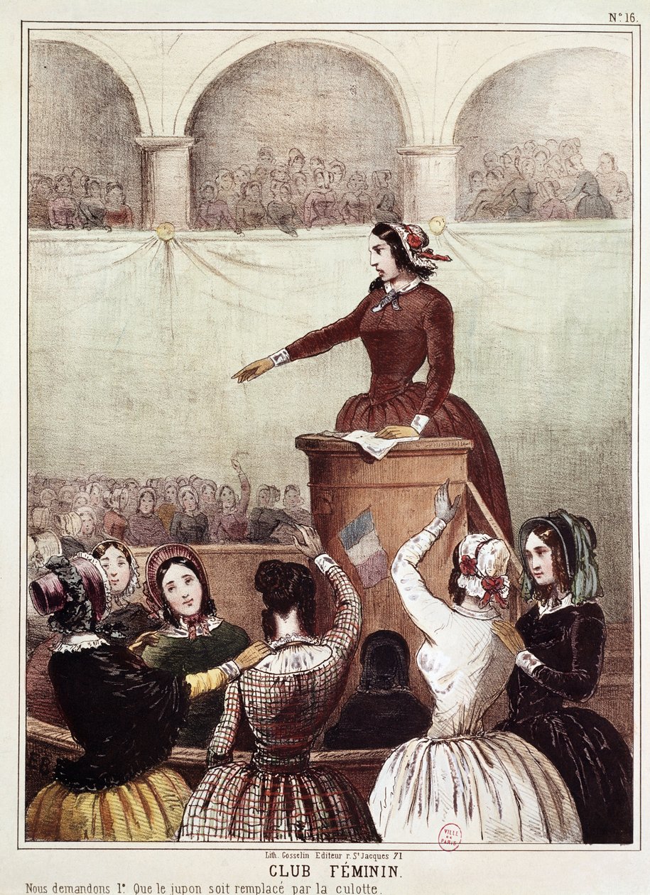 Club de femmes (Lithographie) - French School