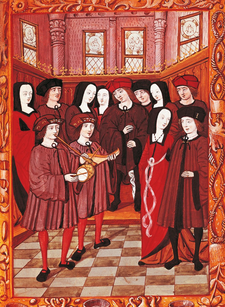 Jeune couple écoutant des musiciens, image d