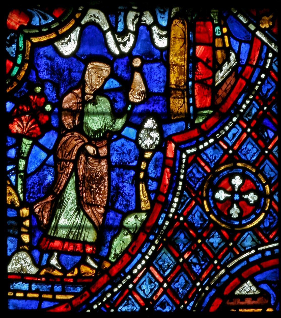 Magicienne avec une fiole - à la campagne - French School