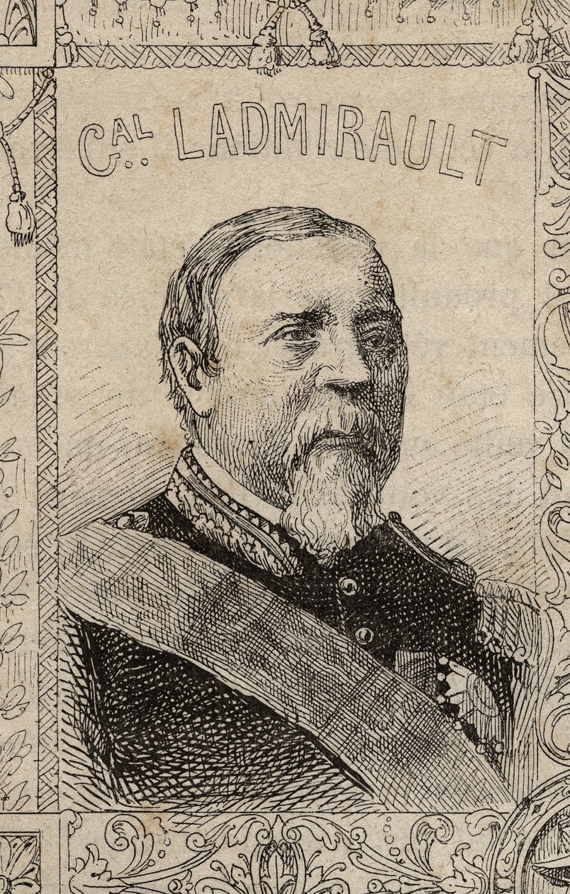 portrait du général français Paul de Ladmirault - 1870-71 (gravure) - French School