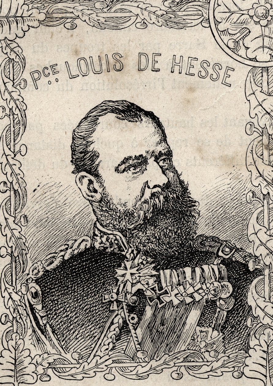 portrait du Grand-Duc de Hesse Louis IV par Hesse - 1870-71 (gravure) - French School