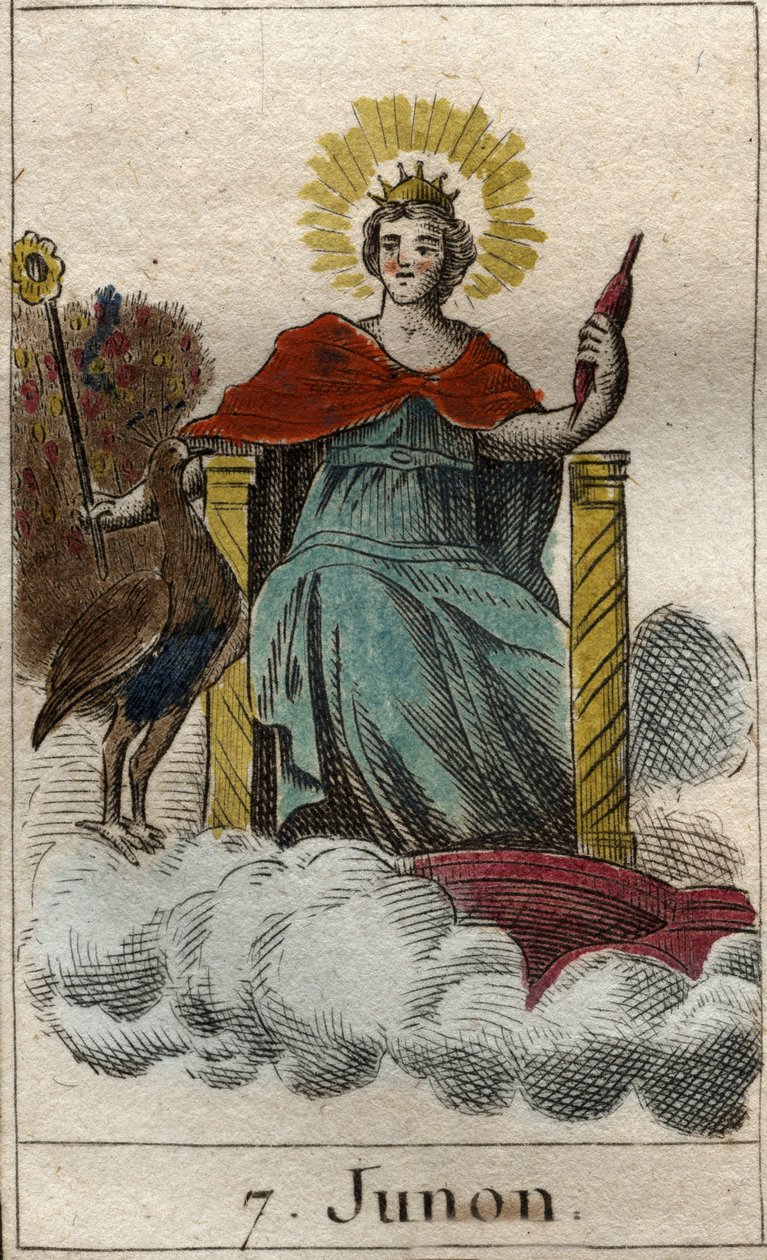 Représentation de Junon, reine des dieux et du ciel, elle est la sœur ...