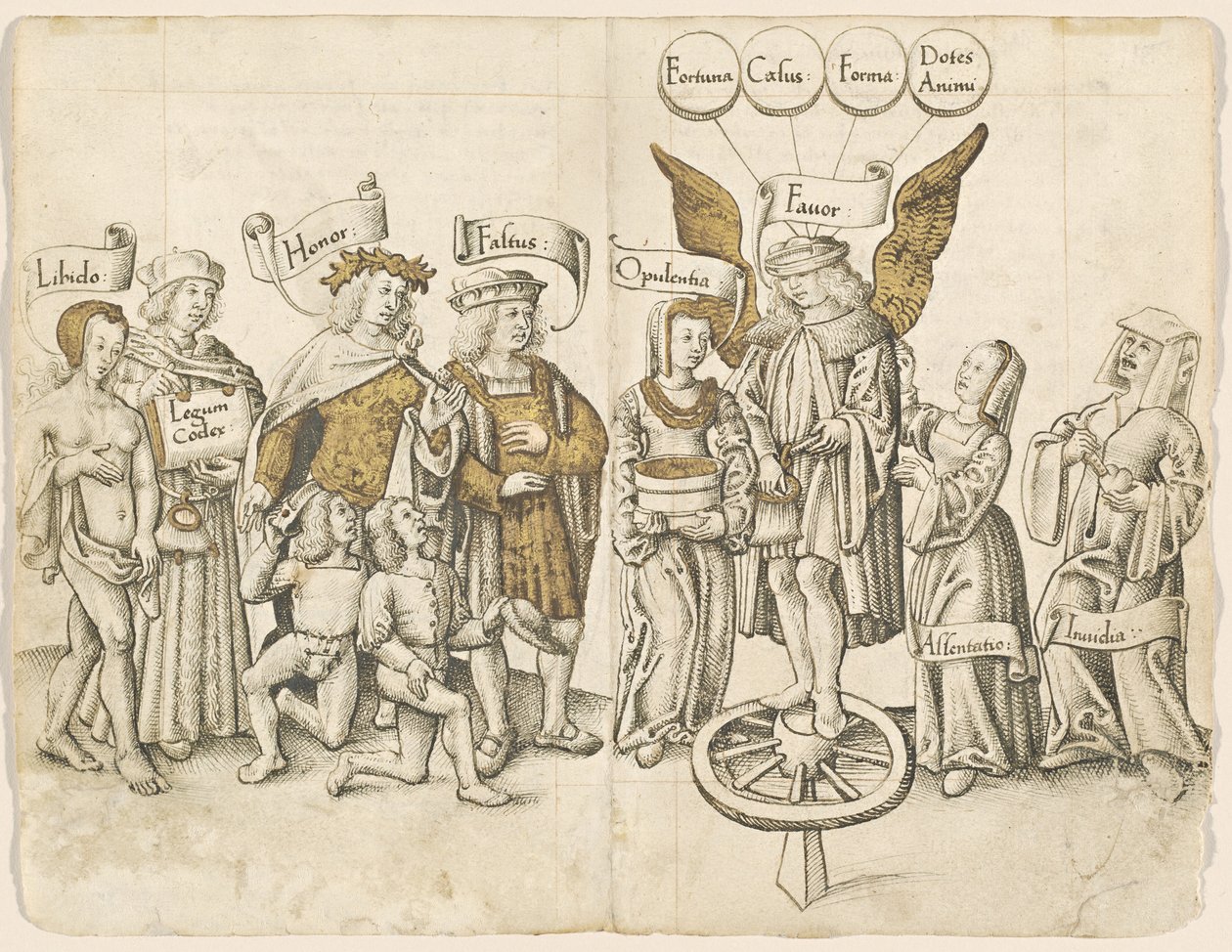Un dialogue sur la faveur humaine (recto) [fol. 15 verso / 16 recto] - French early 16th Century