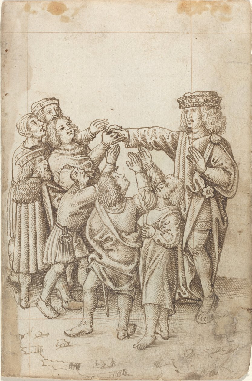 "Ne donnez pas votre main droite à tout le monde" [fol. 13 recto] - French early 16th Century