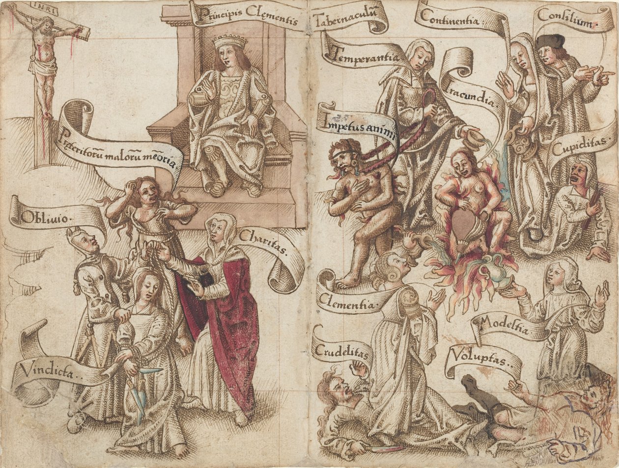 "Effacer la trace du pot dans les cendres" [fol. 32 verso / 33 recto] - French early 16th Century