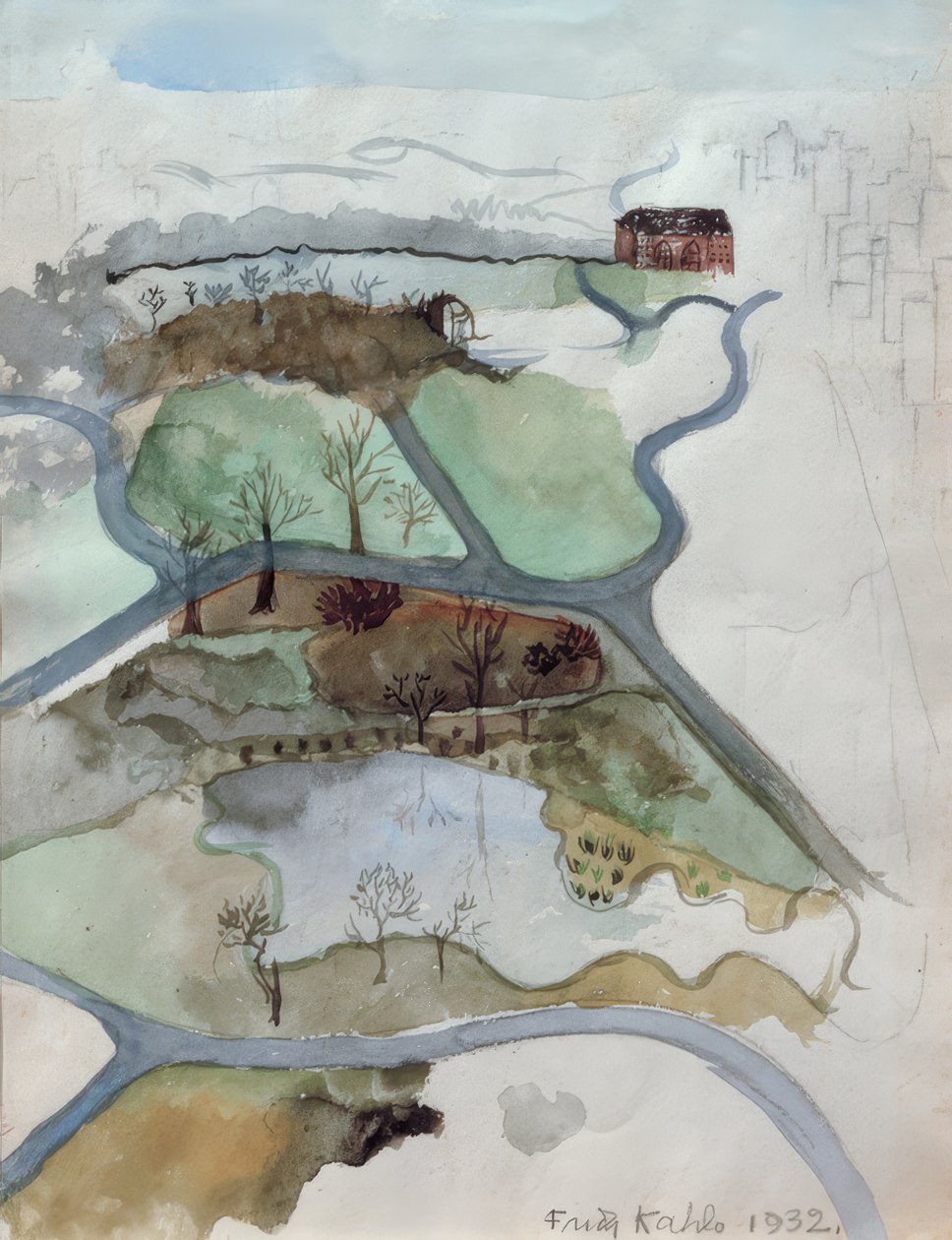 Vue sur Central Park - Frida Kahlo