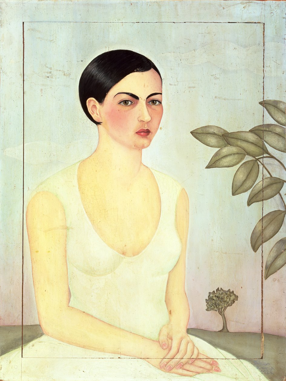 Dama de Blanco (Dame blanche) 1928 (huile sur panneau) - Frida Kahlo