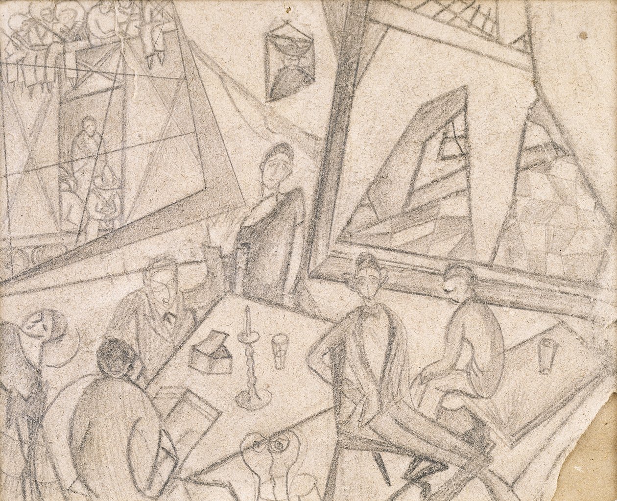 Frida et ses contemporains, vers 1925 (crayon sur papier) - Frida Kahlo