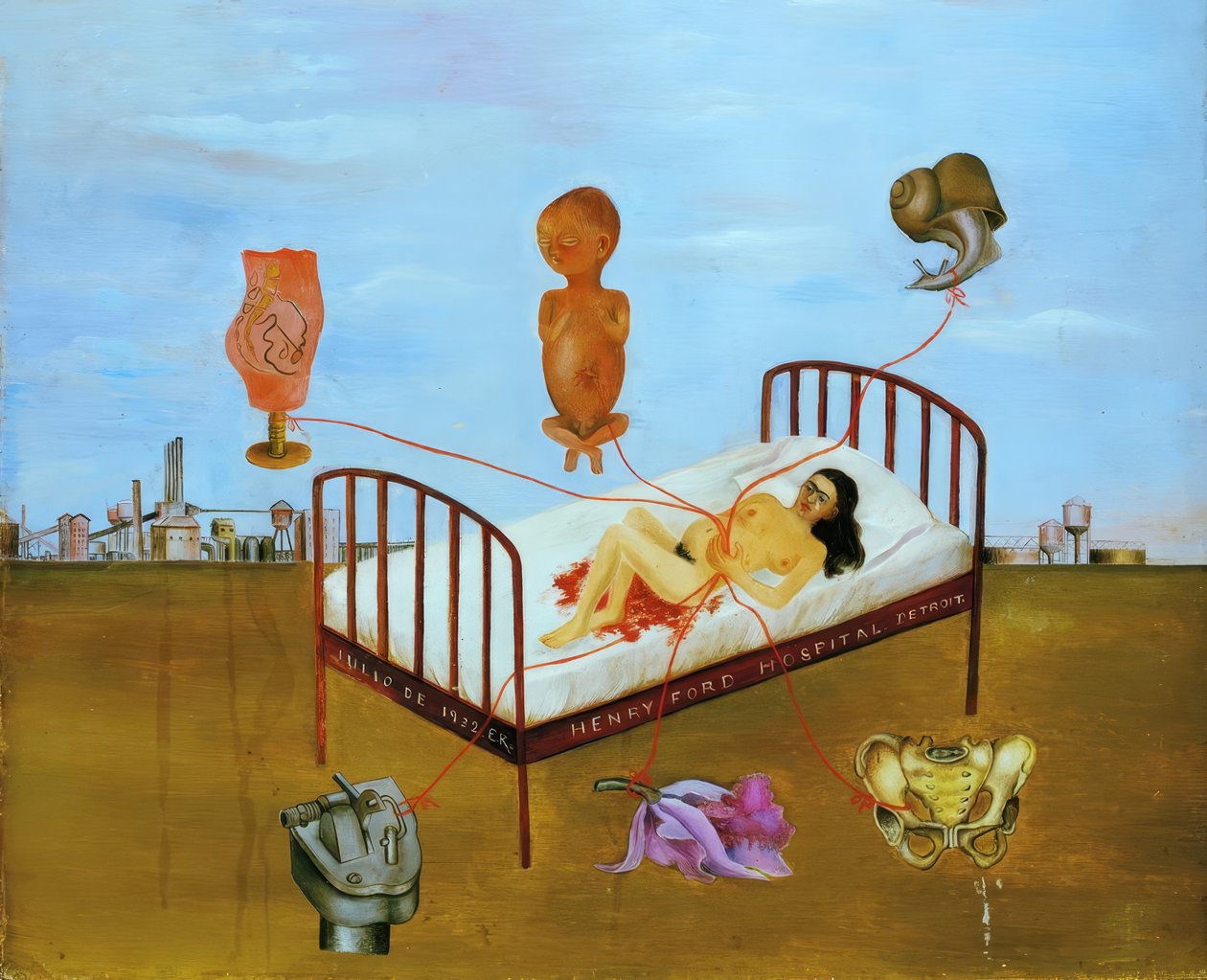 Hôpital Henry Ford ou le lit volant - Frida Kahlo