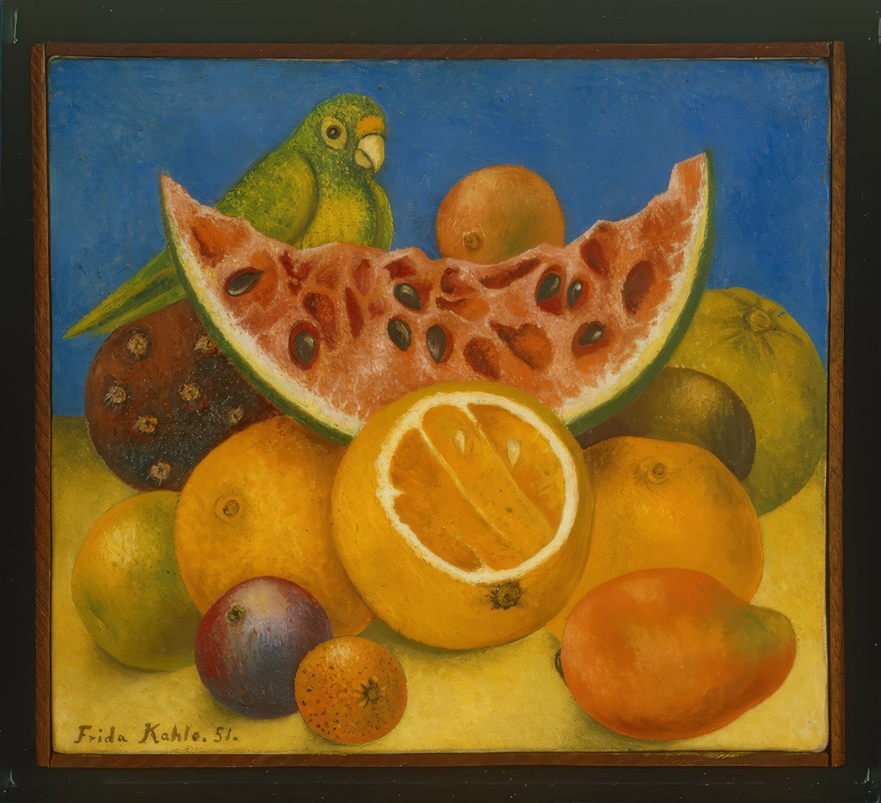 Nature morte au perroquet - Frida Kahlo
