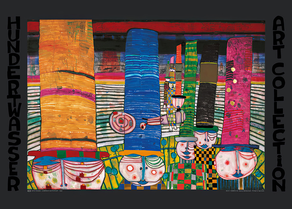 Porter des chapeaux - Friedensreich Hundertwasser