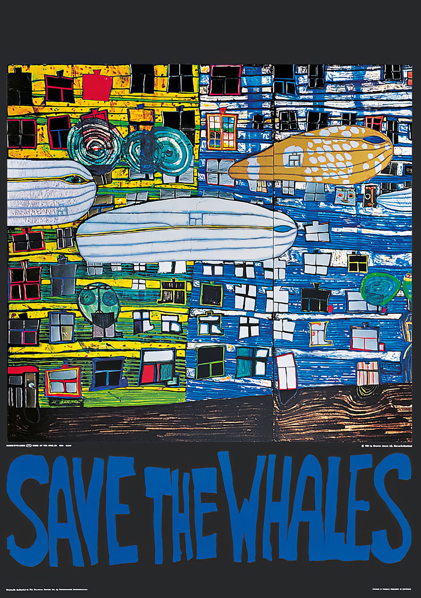 Sauvez les baleines - Friedensreich Hundertwasser