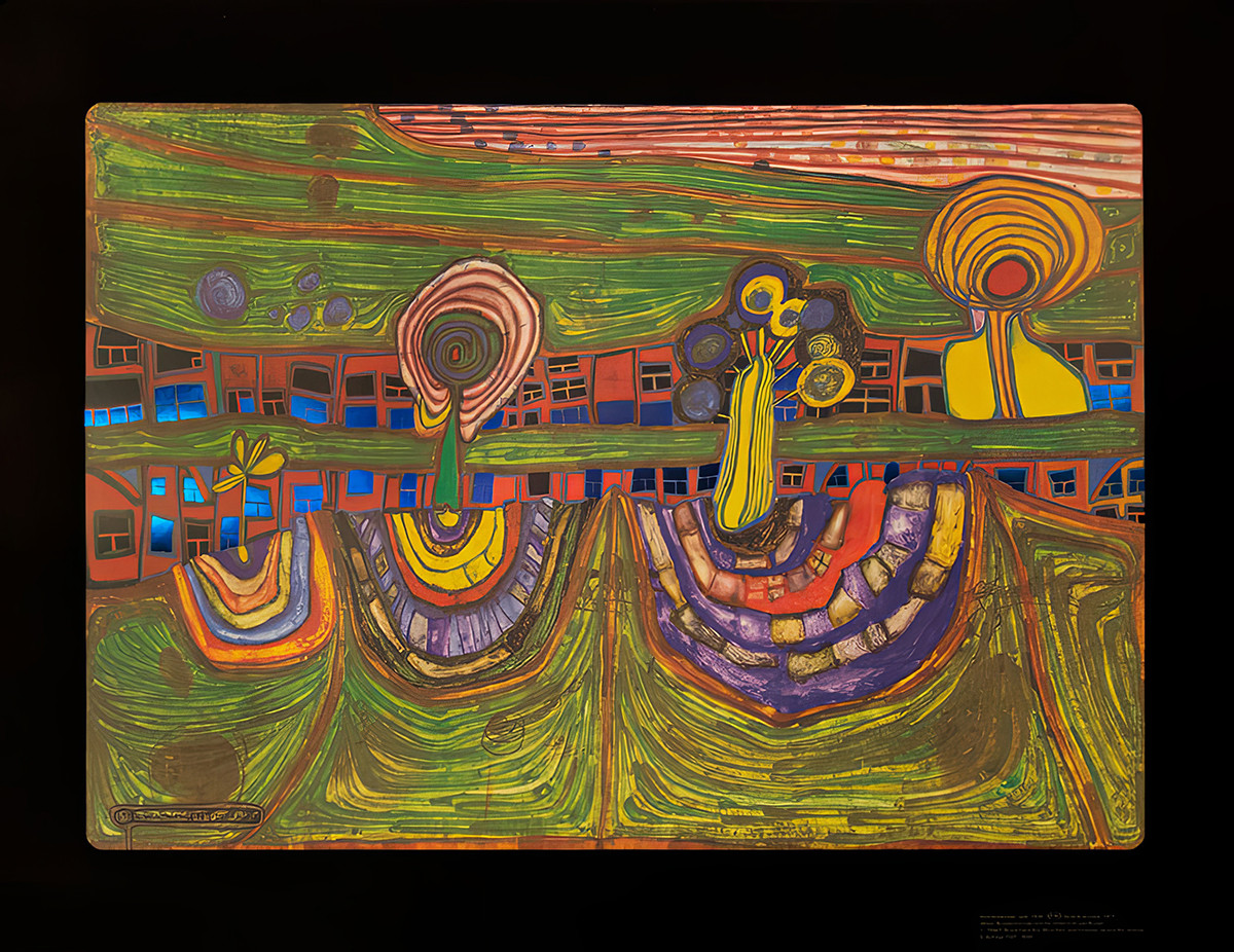 Rue de banlieue - Friedensreich Hundertwasser