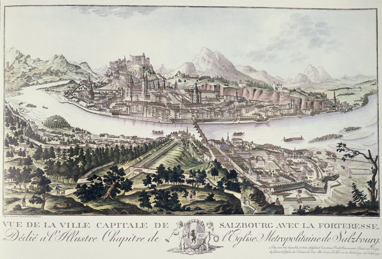 Vue de la ville capitale et de la forteresse de Salzbourg, dédiée au chapitre illustre de l