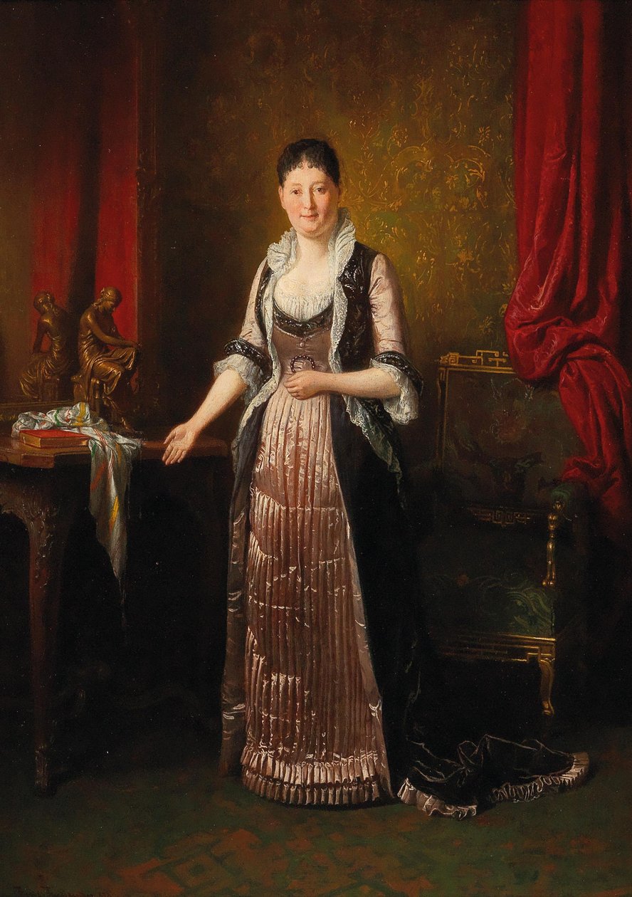 Intérieur bourgeois avec dames - Friedrich Ritter von Friedlander Malheim