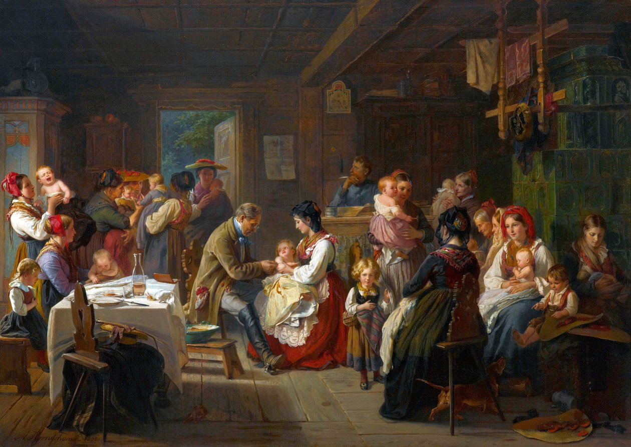 Vaccination contre la variole à la campagne - Friedrich Adolph Hornemann
