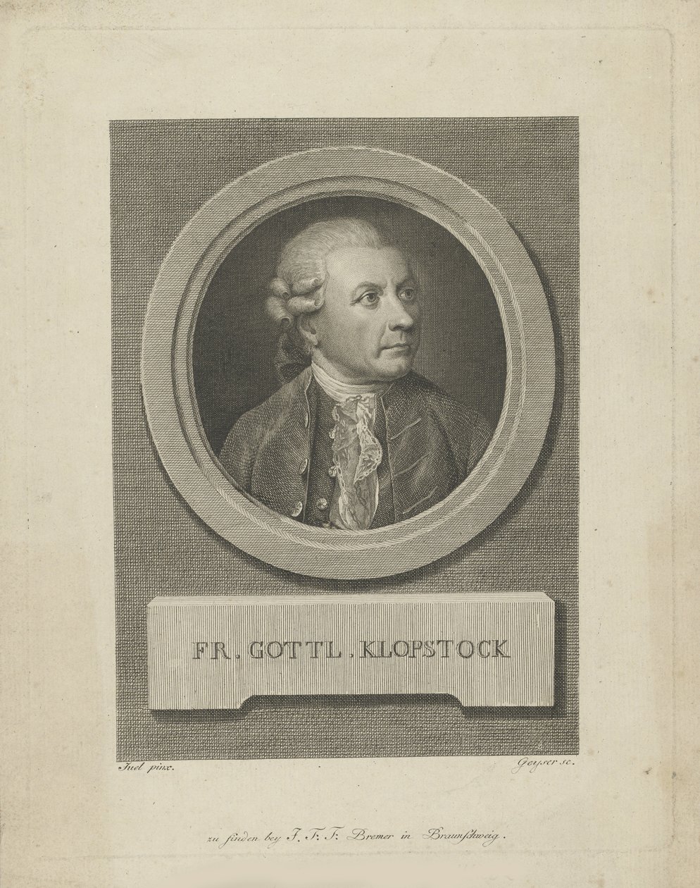 Portrait de Friedrich Gottlieb Klopstock - Friedrich Christian Gottlieb Geyser