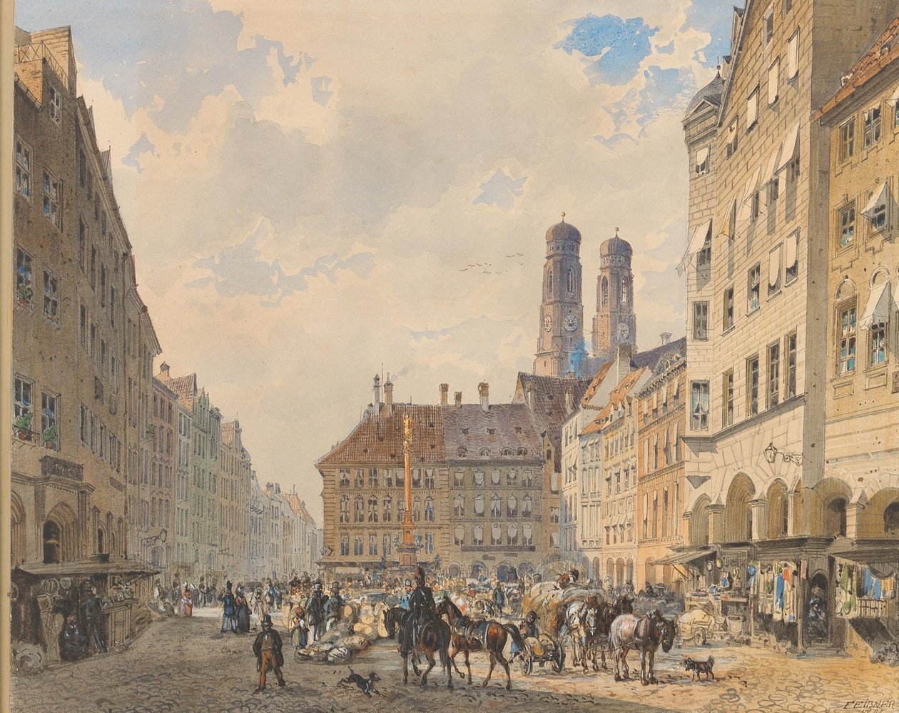 La Marienplatz à Munich avec l