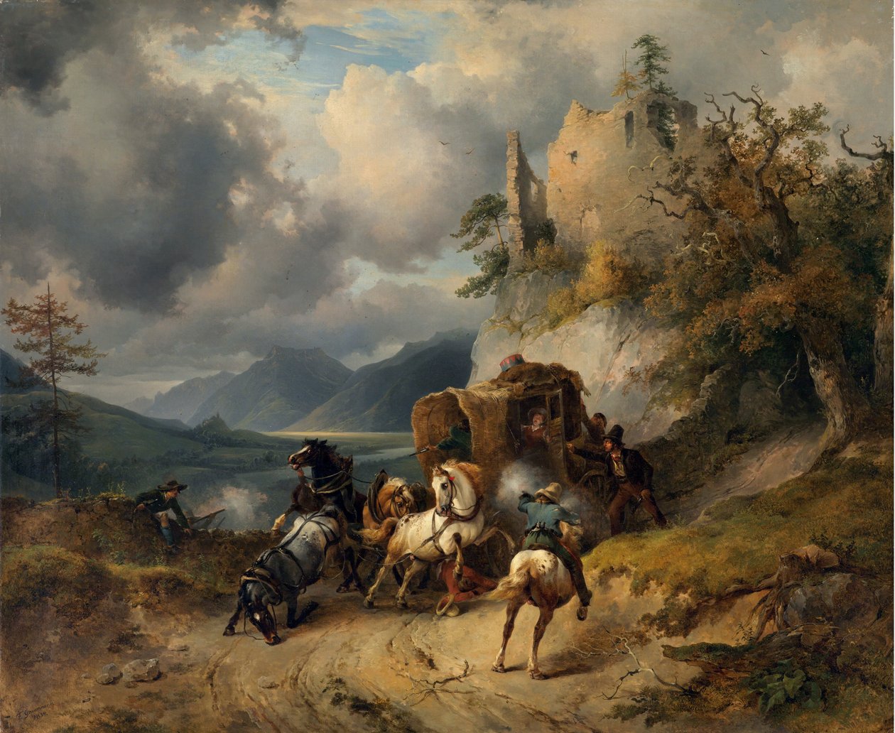 Le vol - Friedrich Gauermann
